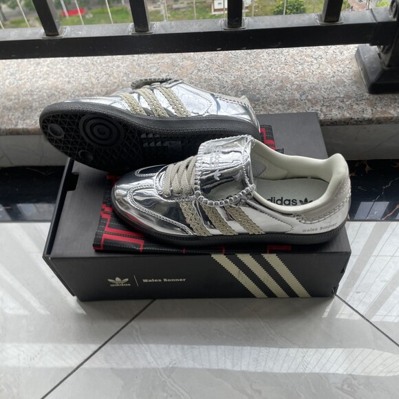 Wales Bonner x Samba 'Silver Metallic Gum' 2023 Sneakers Women Size:EU 37=US6 - Picture 5 of 5